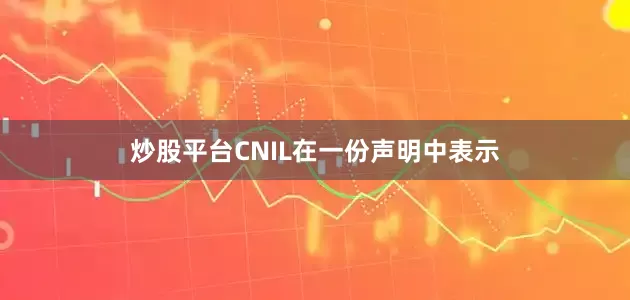 炒股平台CNIL在一份声明中表示