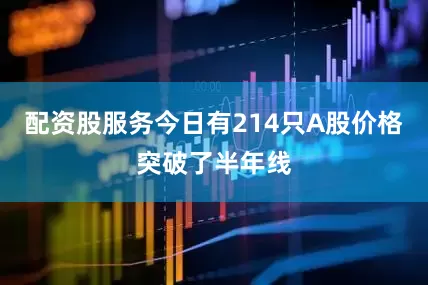 配资股服务今日有214只A股价格突破了半年线