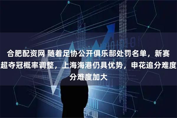 合肥配资网 随着足协公开俱乐部处罚名单，新赛季中超夺冠概率调整，上海海港仍具优势，申花追分难度加大